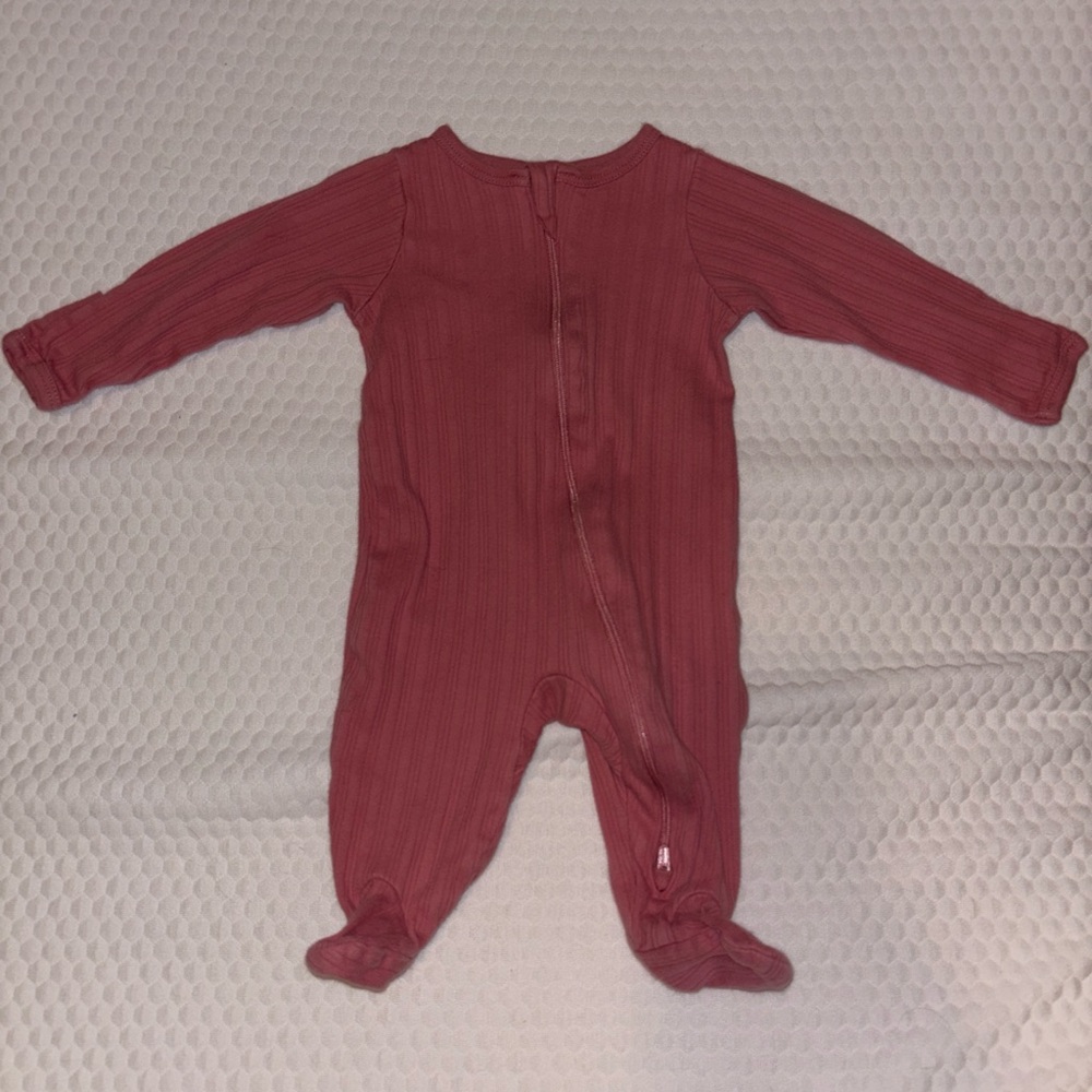 wonder nation Ribbed Footed One-Piece - Mauve Pink